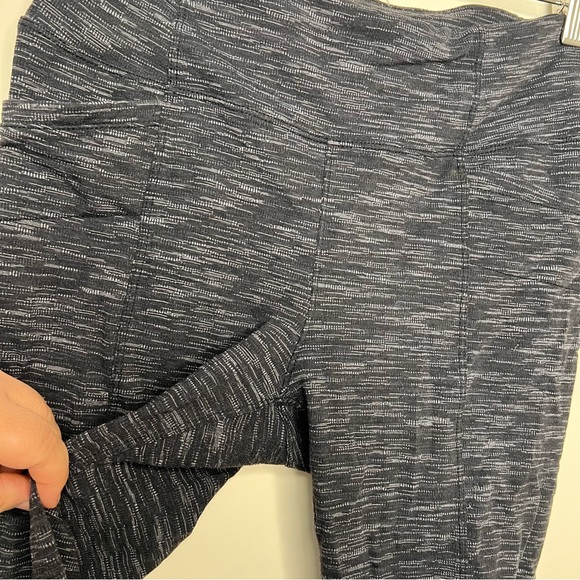Athleta Metro High Rise Leggings Space Dye Charcoal Gray With Pockets Size Med - Picture 4 of 10